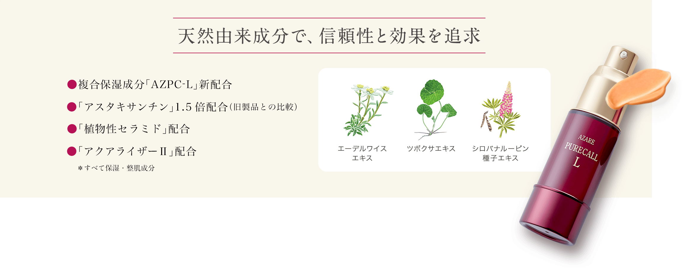 天然由来成分で、信頼性と効果を追求